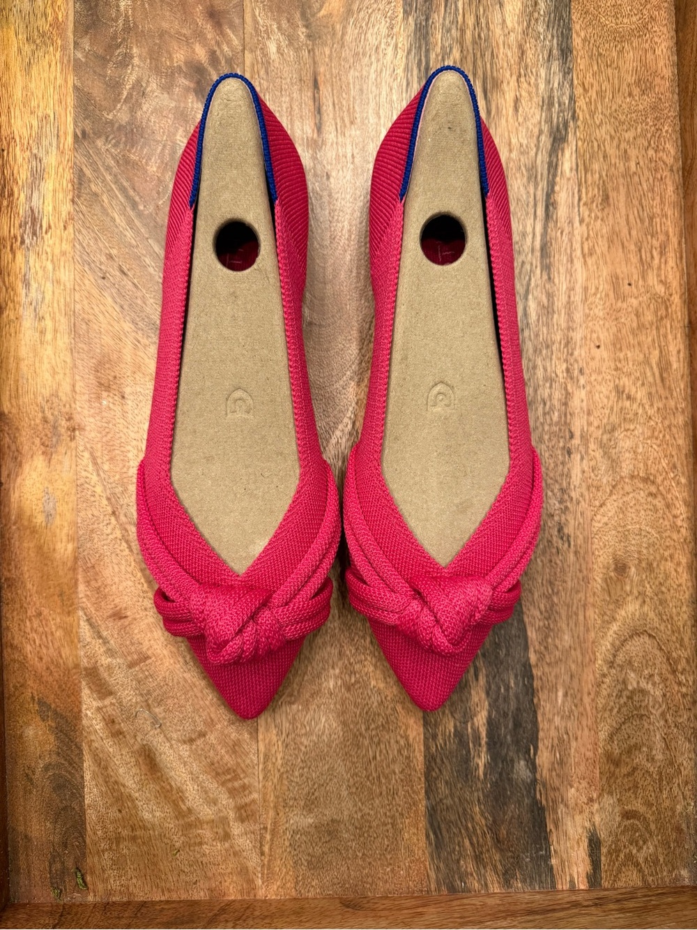 Rothy's Starfish Pink Pointed-Toe Knot Flats